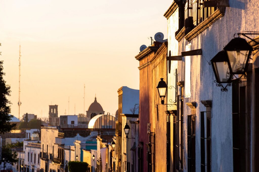 One of the historic streets of Queretaro.